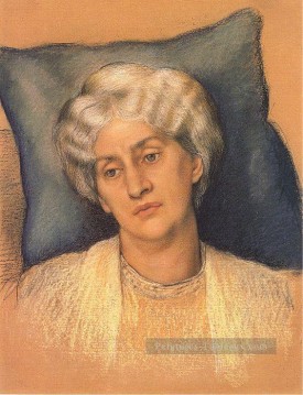  Jan Galerie - Portrait de Jane Morris Étude pour la préraphaélite du Sablier Evelyn De Morgan